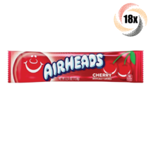 18x Bars Airheads Cherry Flavored Tasty Chewy Candy Singles | .55oz - £10.42 GBP