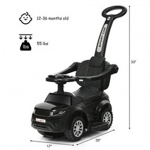 Honey Joy 3 in 1 Ride on Push Car Toddler Stroller Sliding Car with Musi... - £82.70 GBP