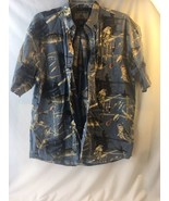 bit and bridal outfitters fishing lures shirt men&#39;s large short sleeve - $16.55