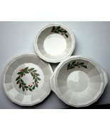 Totally Cute HOMER LAUGHLIN CHINA vintage HOLLY BERRY 3 pc candy~nut~coo... - £15.48 GBP