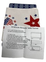 Stars &amp; Stripes 10 Minute Reverse Table Runner  Quilting Kit NEW - $267.88 MXN