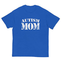 Autism Mom Awareness T-Shirt Sports Style Autistic Men&#39;s classic tee Mother - £28.72 GBP