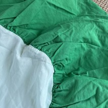 Vintage Green Pillowtex Denim Queen Bedskirt Nautical Tommy Ralph? - £15.50 GBP