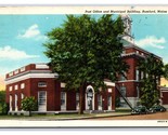 Post Office and Municipal Building Rumford Maine ME Postcard F21 - £2.33 GBP