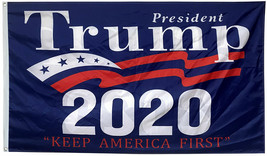 Trump 2020 Huge Flag 4X6 Ft 100% Keep America First Kaf Rough Tex 100D Huge - £18.87 GBP