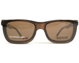Easyclip Eyeglasses Frames WF EC3285 BROWN Red Square with Clip On Lenses - $41.84