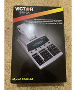 VICTOR 1240-3A Desktop PRINT Calculator 2 Ribbon 12 Digits New Never Use... - $117.25 CAD