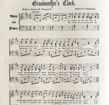 Grandmothers Clock Sheet Music 1892 Victorian Voice And Piano Ephemera D... - $457.13 MXN