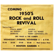 1971 50s Rock Revival Concert Bill Haley Advertisement Boston Garden Sho... - $555.05 MXN