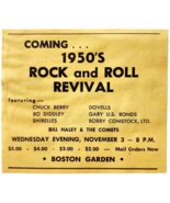 1971 50s Rock Revival Concert Bill Haley Advertisement Boston Garden Sho... - $558.44 MXN