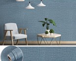 The Following Wall Coverings Are Available: Blue Linen Wallpaper Grasscl... - £30.63 GBP