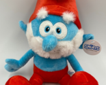 Large Papa Smurf 13 inch Smurfs Plush Toy Bean Bag Doll Smurf New with Tag - $17.63