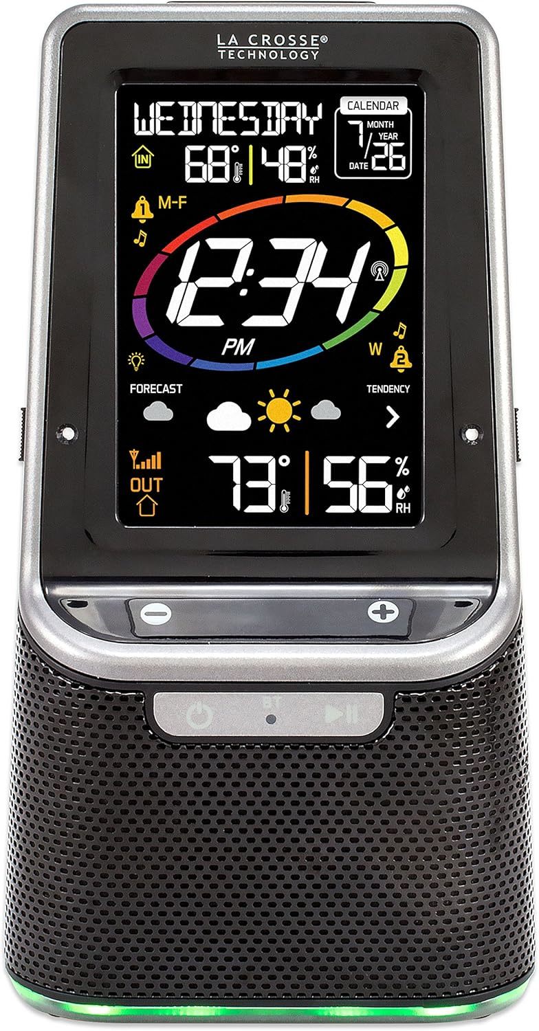 Black La Crosse Technology S87078 Color Wireless Weather Station With Bl... - $57.97