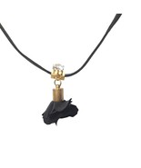 Goth Black Velvet Choker Necklace Gold-Tone Pendant &amp; Faux Black Rose Ac... - $27.39 CAD