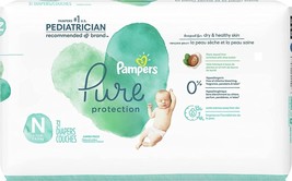 Pampers Pure Protection Diapers Hypoallergenic Newborn/Size 0 ( 10 lb) 3... - $17.65 CAD