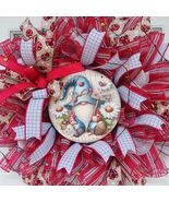 Ladybug Wreath Welcome Gnome Decor 24x8 Summer Porch Accent - $69.99