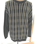 Mens Vintage Liberty Sweater Medium Blue Striped Cotton Dress Career SKU... - $130.76 MXN