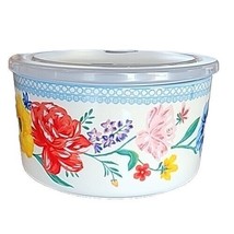 Pioneer Woman 7&quot; Dia. Stoneware Food Storage Container w/Lid ~ BRILLIANT... - £23.83 GBP