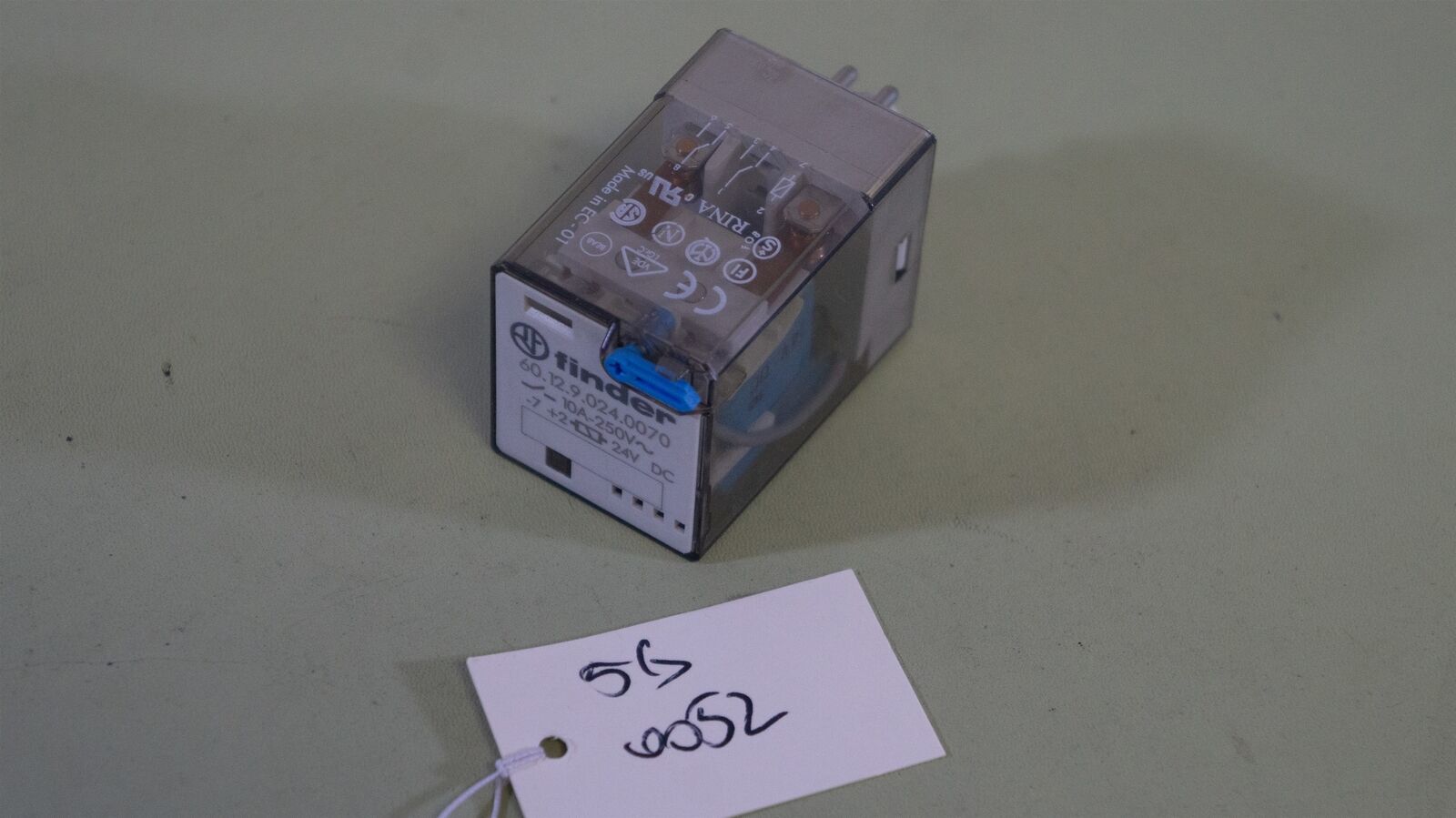 Finder 60.12.9.024.0070 Relay- 10A - 24VDC Coil - 8 Pin - $9.77