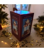 St. Nicholas Square Handpainted Christmas Treat Candy Jar Canister Clear... - $16.09