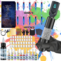 Tattoo Pen Machine Kit Poseidon Complete Wireless with 10Pcs Needles ,Ta... - $41.70