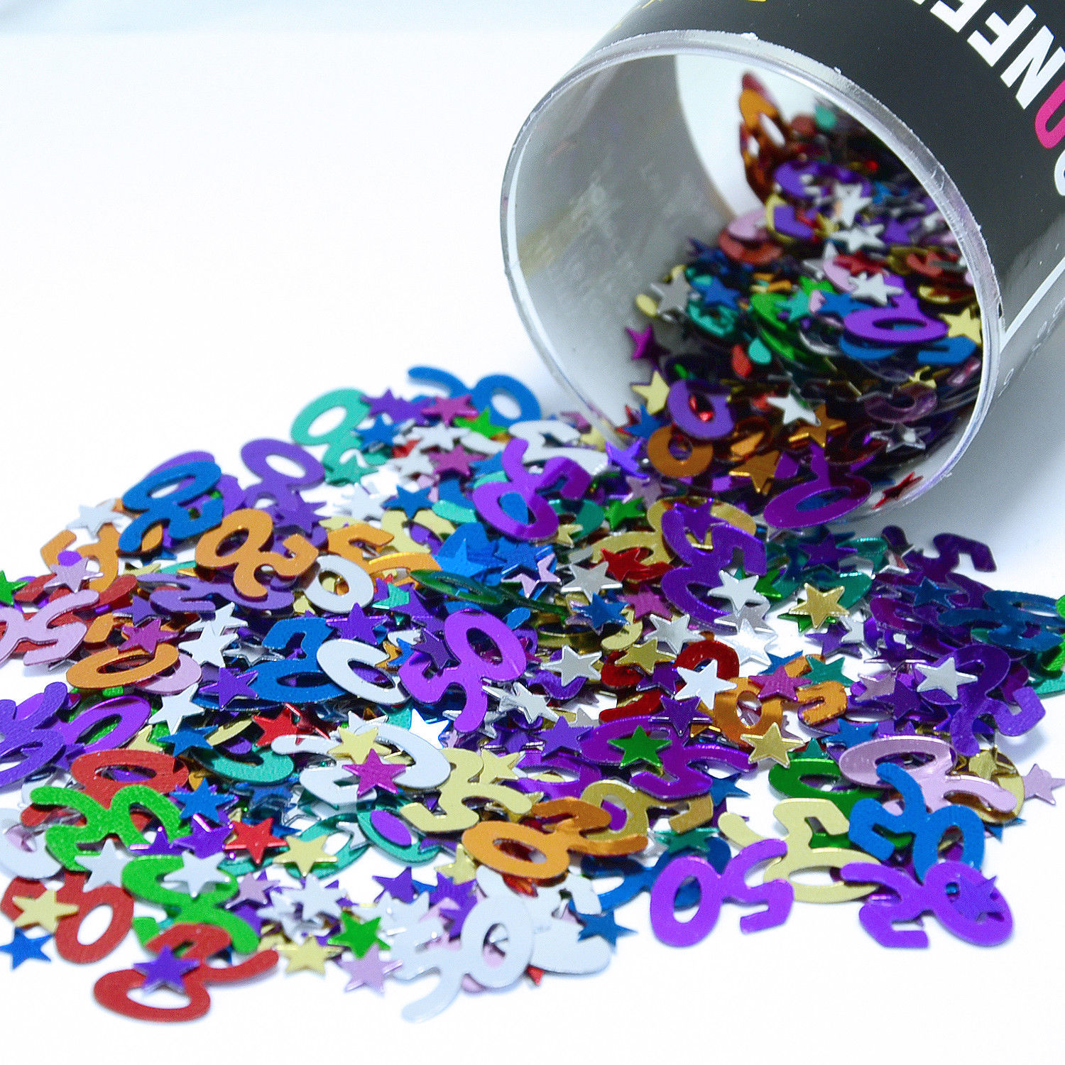 Number 50 and Stars Multicolor Confetti Bag 1/2 Oz FREE SHIPPING CCP9008 - $4.99 - $15.83