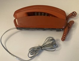 Vintage Western Electric Bell Burnt Orange Trimline Push-Button Phone Te... - $28.22