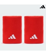 adidas Tennis Wristband L Unisex Sports Racket Band Sweatband Red 2pc NW... - $26.64