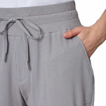 Mondetta Womens Ribbed Lounge Jogger Pants,Size Medium,Gray - $31.36
