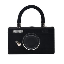 Camera  Shape Box Purses and Handbags for Women Fashion Faux Suede Top Handle Ba - £31.70 GBP