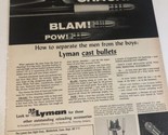 1960s Lyman Cast Bullets Vintage Print Ad Advertisement pa13 - $5.93