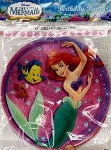 Little Mermaid Happy Birthday Party Banner Plastic 9.5 Feet Long 1 Per P... - £4.74 GBP