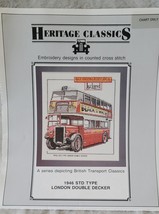 Heritage Classics Counted Cross Stitch 1946 London Double Decker Bus - £7.38 GBP