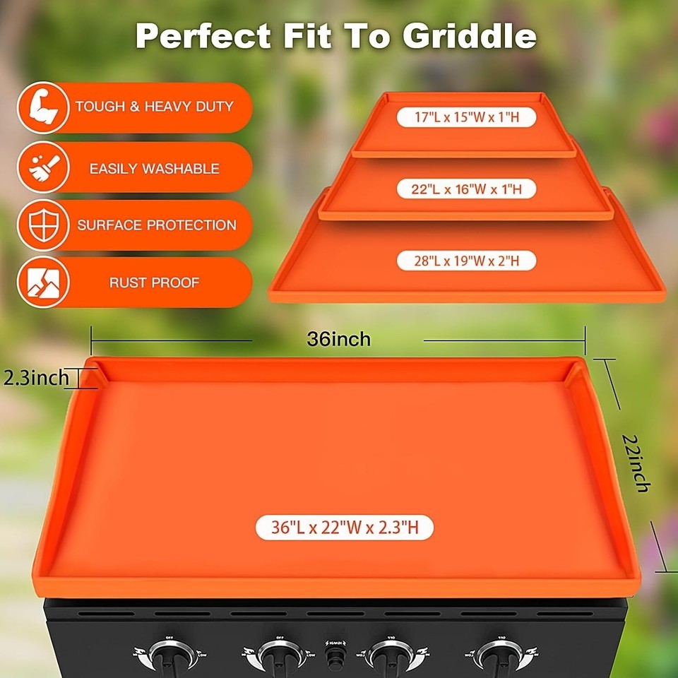 28 Inch Premium Silicone Griddle Cover - Full Edge Design to Extend Griddle Life Item image 9