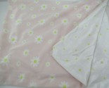 Lila &amp; Jack pink white yellow flowers daisies dots Baby Blanket soft vel... - £24.51 GBP