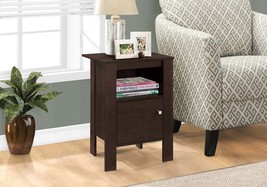 Transitional Brown Laminate Accent Side End Nightstand Storage Table - $76.99