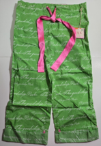 Victorias Secret PINK Green Vintage Pajama Pants Capri Sleepwear Medium NWT - $44.90