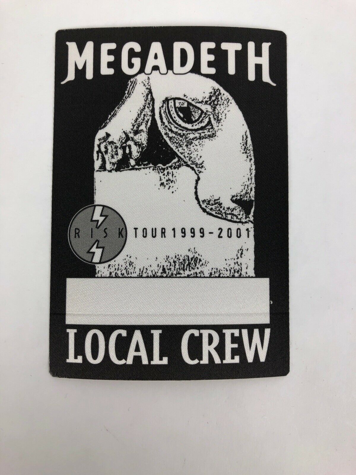 Megadeth sticker for 1999 2001 RISK HERO Tour satin backstage pass Local... - $6.00