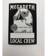 Megadeth sticker for 1999 2001 RISK HERO Tour satin backstage pass Local... - £4.69 GBP