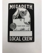 Megadeth sticker for 1999 2001 RISK HERO Tour satin backstage pass Local... - $8.20 CAD