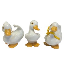 Vintage Homco #1414 Ceramic Three White Ducks Figurines Made In Taiwan D... - £12.92 GBP