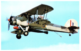 Fairey Swordfish TSR 11 Royal Naval Historic Flight Airplane Postcard - $7.87