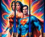 Superman and Wonder Woman Superhero Cup Mug  Tumbler 20oz with lid and s... - $19.75