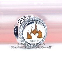 925 Sterling Silver Walt Disney World Annual Passholder Charm With Clear CZ  - £14.09 GBP