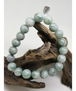 10.00mm Green &amp; White 100% Burma Jadeite Jade Bead Bracelet # Type A Jad... - $408.87 CAD