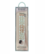 XO poppy Beaded Watch Band For Apple Watch Series 1 to 8 Fits 38MM 40MM ... - $16.82