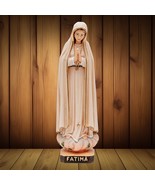 Statue Our Lady Fatima 13cm, Figurine Religious in WOOD - $1,687.47 MXN