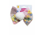 1 Ct Happy Easter Pom Pom Glitter Confetti Shaker Tulle Bow - £15.73 GBP