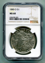 1880-O Morgan Silver Dollar Ngc MS60 Nice Original Coin From Bobs Coin Fast Ship - £137.29 GBP