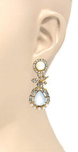 1.75&quot; Long Faux Pearl, Baby Blue Acrylic Simulated Opal Earrings, Everyday Casua - £10.13 GBP